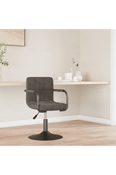 Concept Σκαμπό μπαρ, σκούρο γκρι, Βελούδο