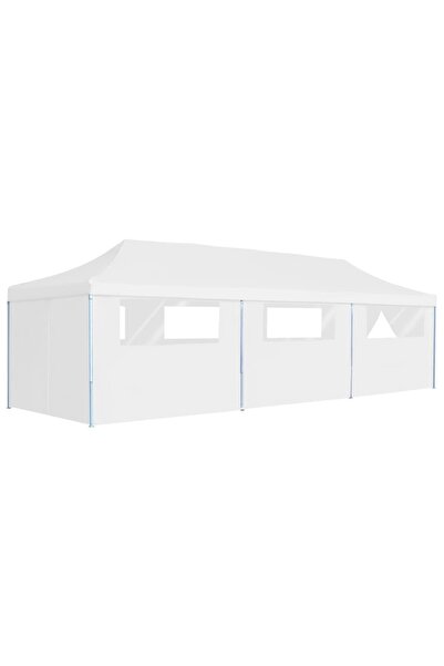 Concept Πτυσσόμενη σκηνή πάρτι με 8 πλευρικά τοιχώματα, λευκή, 3 x 9 μ.