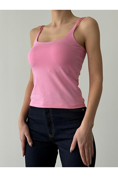 Quzu Women's Tank Top Atl01406 Pink