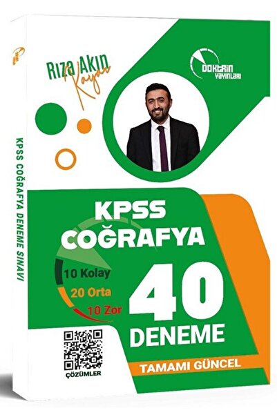 Doktrin Yayınları Doktrin KPSS Coğrafya 40 Deneme Çözümlü - Rıza Akın Kayar