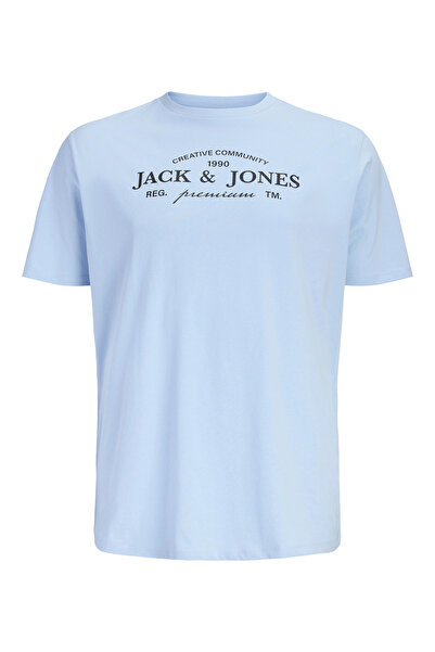 Jack & Jones Plus Jprblakevin Pamuklu Standart Fit Logolu T Shirt Erkek T SHİ...