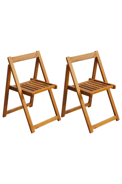 Concept Πτυσσόμενες καρέκλες κήπου, 2 τεμ., από μασίφ ξύλο ακακίας