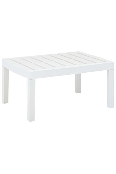 Concept Masă de grădină, alb, 78 x 55 x 38 cm, plastic