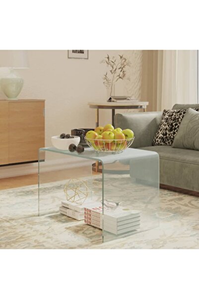 Concept Βοηθητικό τραπέζι, 40x40x60 εκ., σκληρυμένο γυαλί