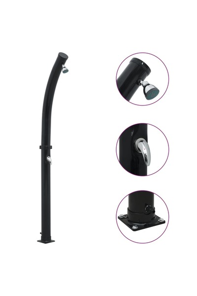 Concept Duș solar, negru, 214 cm, 20 L