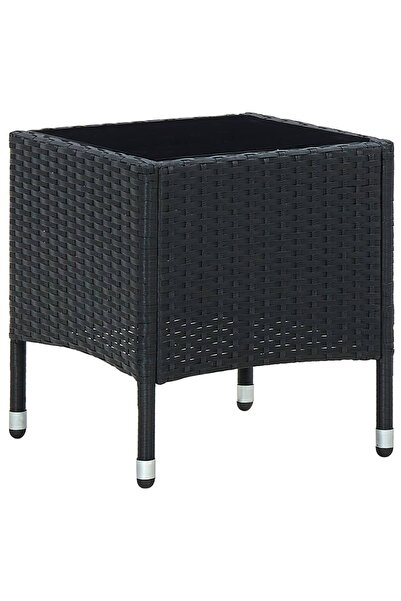 Concept Τραπέζι κήπου, μαύρο, 40x40x45 cm, πολυρατάν