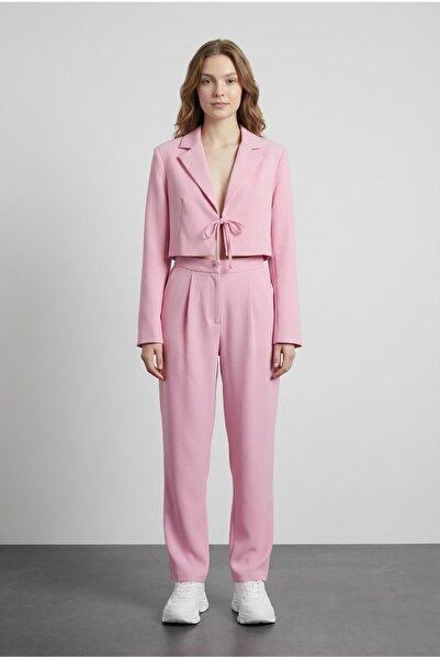 Quzu Women's Jacket Ckt00120 Pink