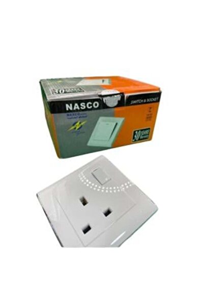nasco Socket with Switch 7*7 White