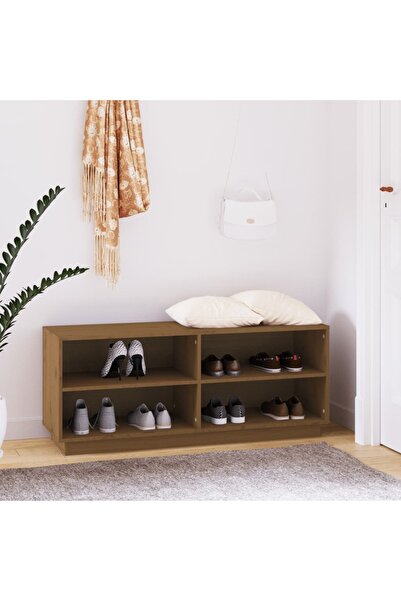 Concept Pantofar, maro miere, 110x34x45 cm, lemn masiv de pin