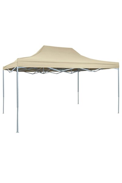 Concept Cort de petrecere pliabil profesional, crem, 3 x 4 m, oțel