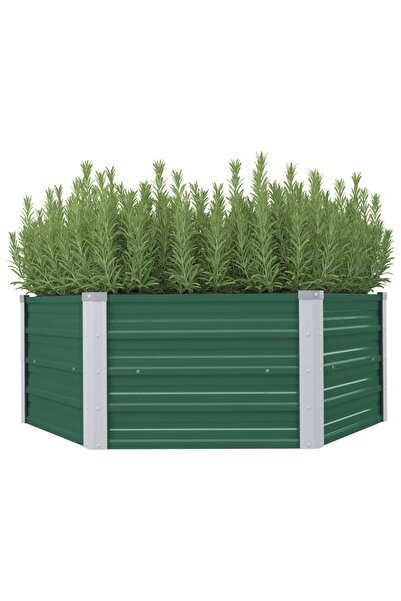 Concept Strat înălțat de grădină, verde, 129x129x46 cm, oțel galvanizat