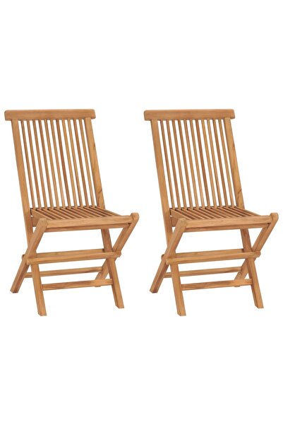 Concept Scaune de grădină pliabile, 2 buc., lemn masiv de tec