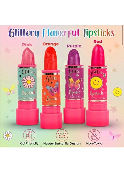 H.H.M ŞENVER TİCARET Hot Focus Çocuk Makyaj Kozmetik Seti - Ruj ve Renkli Göz...