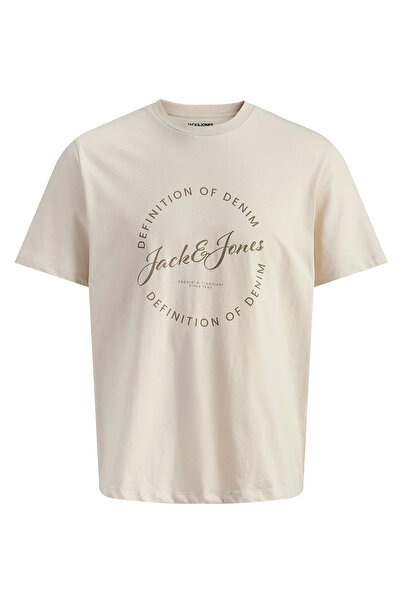 Jack & Jones Plus Jjgrayson Pamuklu Regular Fit Baskılı Bisiklet Yaka T Shirt...