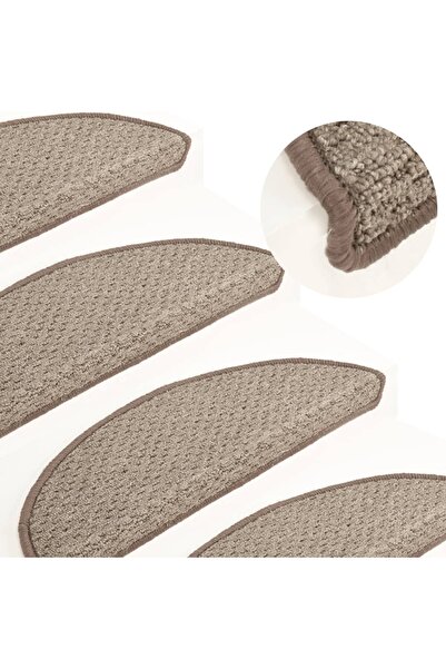 Concept Covor pentru trepte scări, 15 buc., maro, 65x25 cm