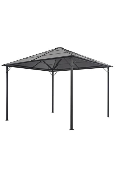 Concept Κιόσκι με στέγη, μαύρο, 3 x 3 μ., αλουμίνιο