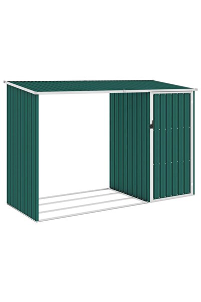 Concept Șopron grădină lemne de foc, verde, 245x98x159 cm oțel zincat