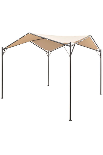 Concept Pavilion foișor cort cu baldachin, 4x4 m, oțel, bej