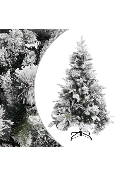 Concept Brad de Crăciun cu zăpadă & conuri, 150 cm, PVC&PE