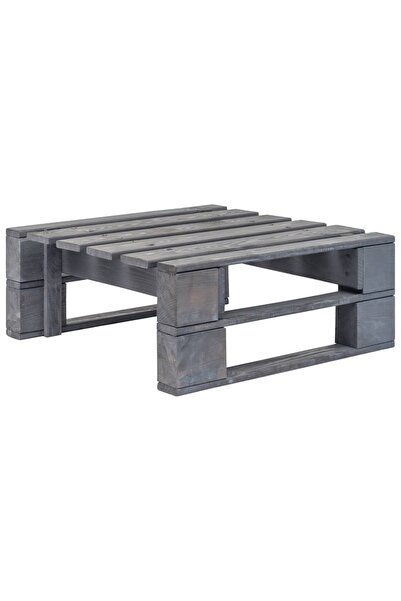 Concept Taburet de grădină din paleți, gri, lemn