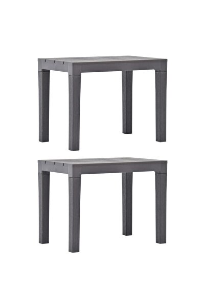 Concept Bănci de grădină, 2 buc., cafeniu, plastic