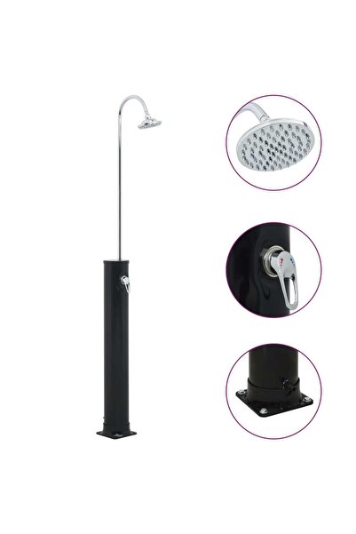 Concept Duș solar, negru, 214 cm, 20 L