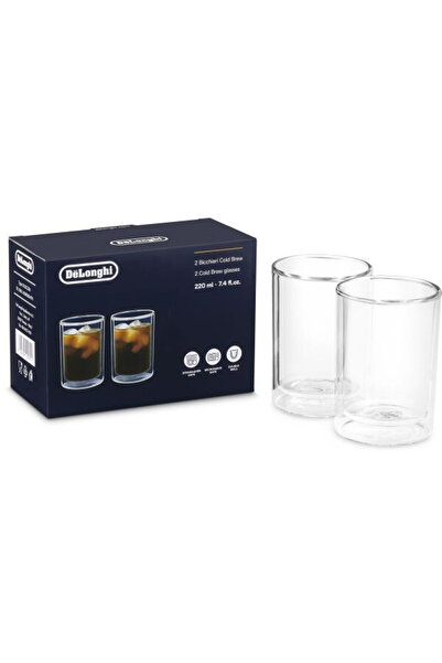 DELONGHİ Set of 2 Cold Brew Glasses DLSC324 - AS00004171, Capacity 220ml, Dou...