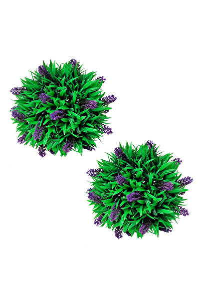 Concept Set arbuști ornamentali artificiali bilă cu lavandă, 2 buc., 28 cm