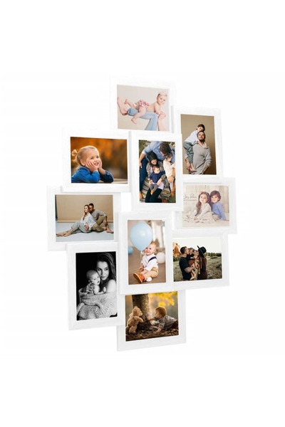 Concept Κορνίζα κολάζ, λευκή, 10 φωτογραφίες (10x15 εκ.), MDF
