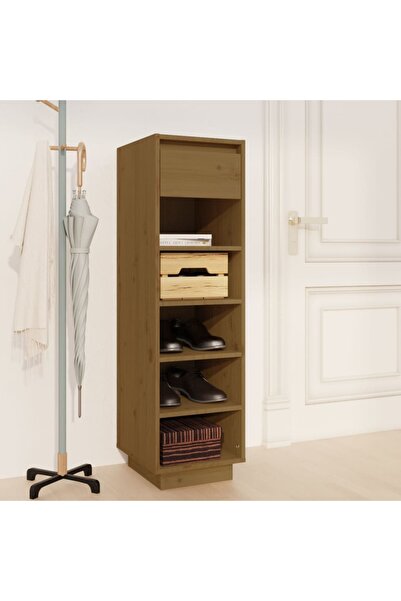 Concept Pantofar, maro miere, 34x30x105 cm, lemn masiv de pin