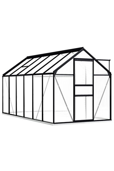 Concept Θερμοκήπιο με πλαίσιο βάσης, ανθρακί, 7,03 m², αλουμίνιο