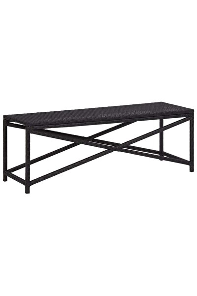 Concept Παγκάκι κήπου, μαύρο, 120 cm, πολυρατάν