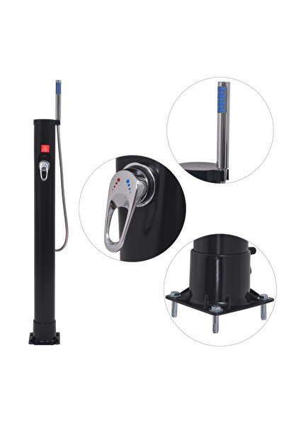 Concept Ηλιακό ντους 8 λίτρων από PVC και χάλυβα