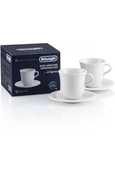 DELONGHİ Set of 2 cappuccino cups DLSC309 - 5513283731, 270 ml, porcelain