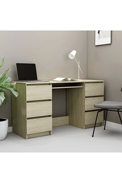 Concept Γραφείο, δρυς Sonoma, 140 x 50 x 77 cm, μοριοσανίδα