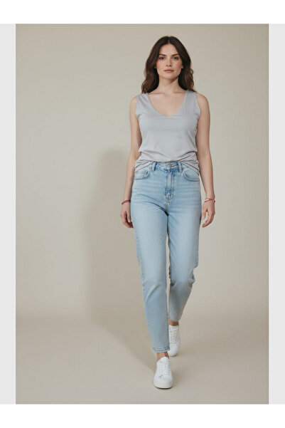 MODA Women's Front and Back V-Neck Viscose Combed Cotton Sleeveless T-Shirt