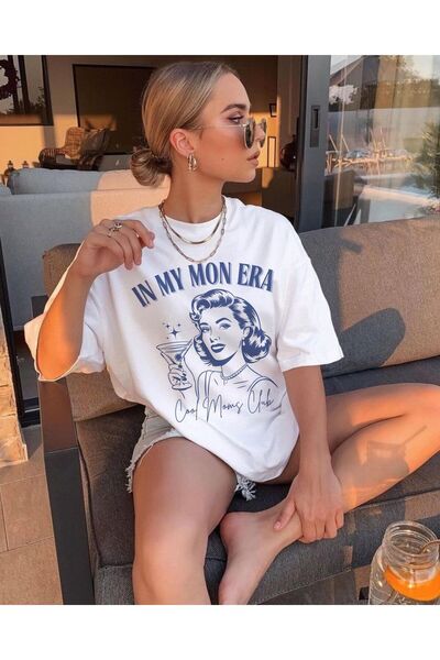 Marco Fresco Women in My Mon Era Blue Printed Tshirt