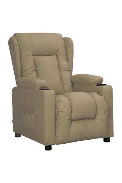 Concept Ανακλινόμενη πολυθρόνα, καπουτσίνο, οικολογικό Δερμάτινο