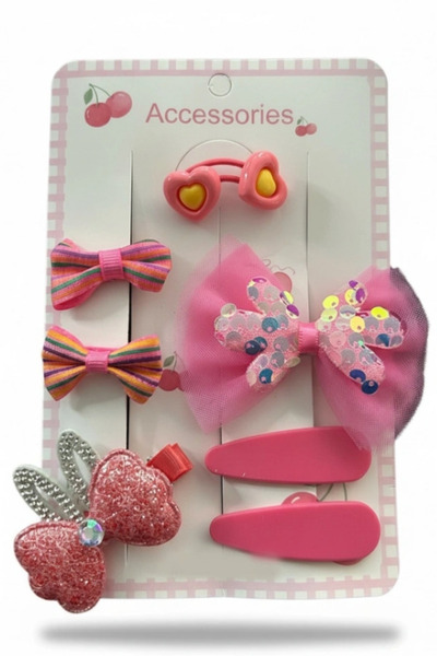 shop Pink Color Ribbon Figured Rubber Band, Side Buckle Set