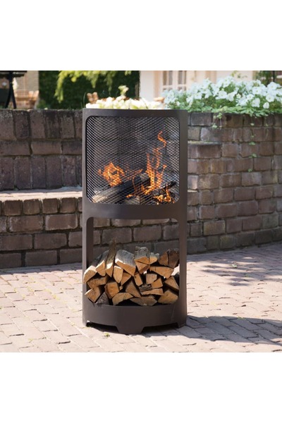 Redfire Vatră de foc Buffalo, negru mat, 44 x 90 cm, oțel