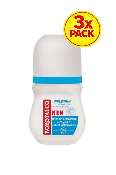 Borotalco 3x PACK Men Roll-on Fresh 50ml
