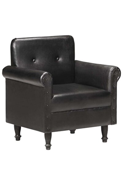 Concept Fotoliu, negru, piele naturală