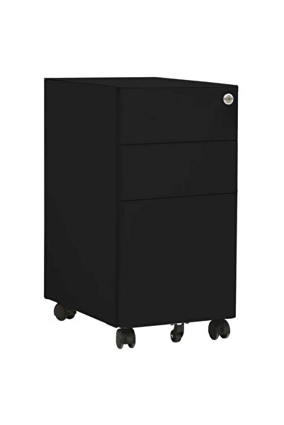 Concept Κινητό ντουλάπι αρχειοθέτησης, μαύρο, 30x45x59 cm, ατσάλι