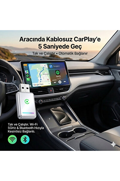 THE LUTHIEN'S 2026 Yeni Nesil Metal Gövde Kablosuz CarPlay & Android Auto Ada...