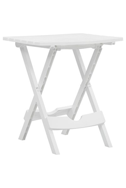Concept Masă de grădină pliabilă, alb, 45,5 x 38,5 x 50 cm