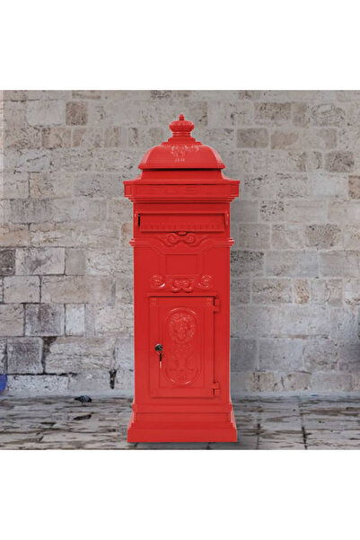 Concept Cutie poștală stâlp, aluminiu, stil vintage, inoxidabil, roșu
