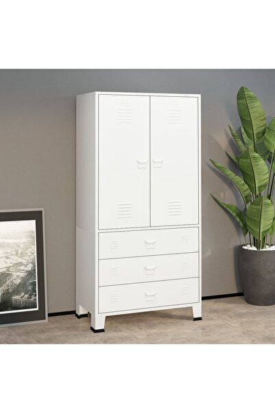 Concept Șifonier, alb, 90x50x180 cm, metal