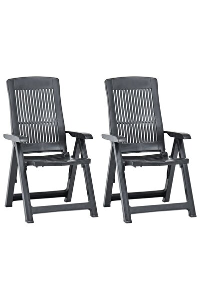 Concept Scaune de grădină rabatabile, 2 buc., antracit, plastic