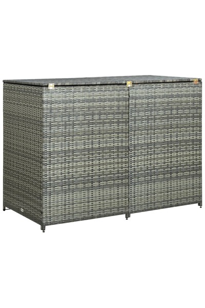 Concept Διπλό αποθηκευτικός χώρος για κάδους, ανθρακί, 148x77x111 cm, πολυρατάν