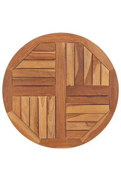 Concept Blat de masă rotund, 70 cm, lemn masiv de tec, 2,5 cm